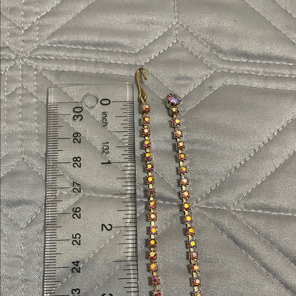 Pink and Gold Vintage Rhinestone Necklace, Stunning vintage rhinestones! - Picture 15 of 17